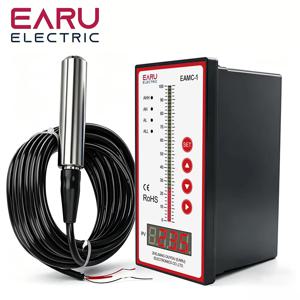 EARU 1M-10M 오일 액체 수위 센서 트랜스미터 프로브 펌프 컨트롤러 플로트 스위치 4 릴레이 출력 키트 (물탱크 및 수영장용)