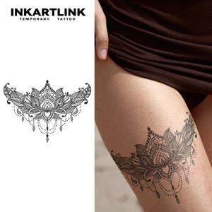 Haina Lotus 임시 문신, 15일까지 지속되는 신기술 매직 방수 반영구적 스티커.