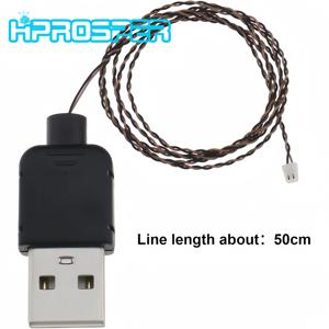 0.8mm 핀 DIY 5v 조명 50cm USB 전원 케이블 레고 USB 전원 코드와 호환 DIY 장식 램프 USB 와이어 장난감 액세서리