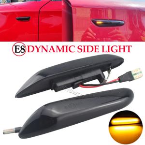 1 쌍 순차 깜박임 LED 회전 신호 사이드 마커 라이트 BMW E60 E61 E90 E91 E87 E81 E83 E84 E88 E92 E93 E82 E46