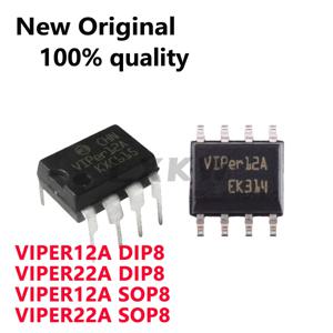 10/PCS 새로운 원본 VIPER12A VIPER22A DIP8 VIPER12A VIPER22A SOP8 스위칭 전원 공급 장치 칩 재고 있음