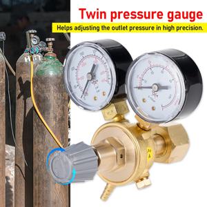 CO2 가스 병 압력 조절기 이산화탄소 용접 압력 감속기 게이지 MIG TIG 용접 유량계 게이지 W21.8 커넥터