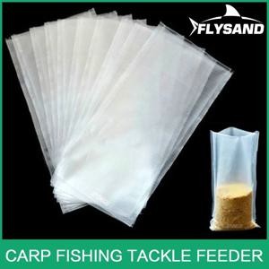 FLYSAND 50Pcs PVA 가방 사용 가능한 잉어 낚시 태클 PVA 가방 메쉬 잉어 거친 Boilie 펠렛 미끼 7*14cm 미끼 던지기