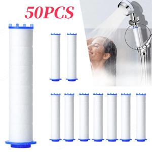 50/10PCS 샤워 헤드 필터 교체 샤워 헤드 염소/불화물/경수/석회 위생 욕실 액세서리 제거