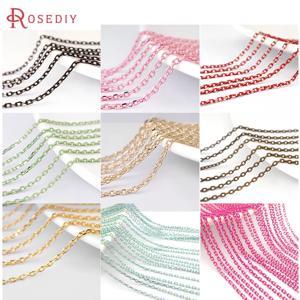5미터 전기영동 다채로운 구리 1.5MM O자형 목걸이 체인 DIY 액세서리 보석 제작 Rosediy 공식 웹사이트