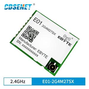 장거리 RF 모듈, E01-2G4M27SX IPEX 안테나, SMD 무선 데이터 변속기 리시버, GFSK SPI CDSENET, nRF24L01P, 2.4GHz, 27dBm