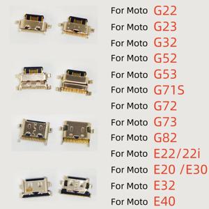 10Pcs 모토로라 모토 G13 G22 G23 G32 G52 G53 5G G82 G72 G73 E13 E22 E20 E30 E32 E40 USB 충전 포트 독 충전기 커넥터