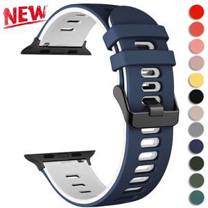 애플 워치 울트라 4용 스포츠 실리콘 스트랩, 49mm, 46mm, 45mm, 44mm, 42mm, 아이워치 시리즈 12, 11, 10, 9, 8, 7, 6, 5, 4용 손목 밴드