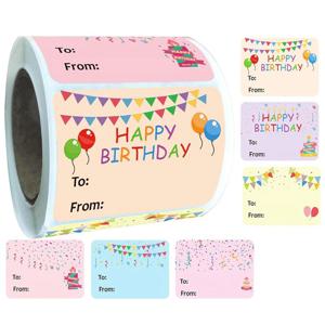 200PCS 생일 축하 선물 태그 이름 태그 스티커-크리스마스에서 라벨 현재 스티커 축제 생일 스티커 파티