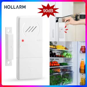 Hollarm 지연 냉장고 알람, 3 초, 15 초, 30/60 초 조정 가능한 냉동고 문짝 알람, 무선 창문 문짝 열림 센서, 시끄러운 90dB