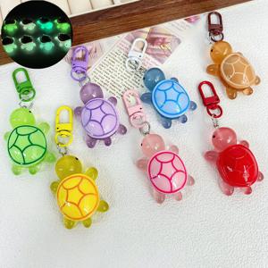 여자 가방 펜던트에 대 한 어두운 거북이 키 체인에 20PC 광선 귀여운 빛나는 거북이 열쇠 고리 동물 열쇠 고리 여자 친구 DIYGift