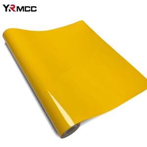 광택 오토바이 스티커 방수 자동차 스티커 비닐 랩 필름 자기 접착제 노란색 장식 DIY 필름 자동차 액세서리