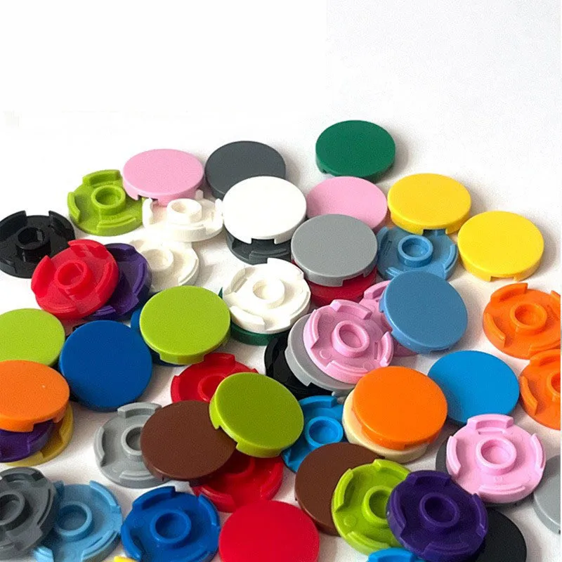 60pcs MOC 벽돌 4150 타일 라운드 2X2 액세서리 모든 브랜드 빌딩 블록과 호환 DIY 교육 조립 장난감 14769