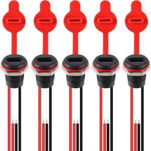 2Pin 충전 소켓 암 마운트 커넥터 어댑터 USB Type-C 포트 충전 인터페이스 소켓 암 유형 C 3A(커버 캡 포함)