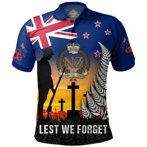 남성용 Anzac Day 폴로 셔츠 옷깃 반팔 골프 셔츠를 잊지 마세요 호주 뉴질랜드 통가 국경일 패션 탑