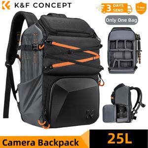 K&F CONCEPT 25L 야외용 카메라 백팩 가방 (캐논, 소니, DJI DSLR/SLR, 노트북, 여행용 카메라 가방, 삼각대 스트랩 및 레인커버 포함)