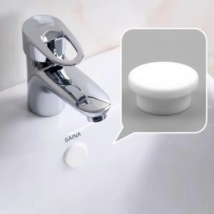 2pcs 세면기 물 플러그 흰색 원형 실리콘 오버플로 구멍 플러그 주방 싱크에 적합 욕실 욕조 씰링 플러그