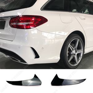 메르세데스 벤츠 C 클래스 S205 에스테이트/왜건 C180 C200 C260 AMG 2015-2021 용 후면 범퍼 에어 벤트 카나드 플랩 커버 스플리터 트림