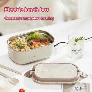 새로운 220V 가정용 일정한 온도 전기 도시락 상자 304 스테인레스 스틸 1.2L 휴대용 물없는 전기 도시락 상자
