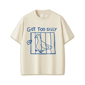 너무 어리석은 거위 재미 있은 Meme 그래픽 T 셔츠 여성 캐주얼 빈티지 반팔 여성 T-셔츠 streetwear 여성 의류