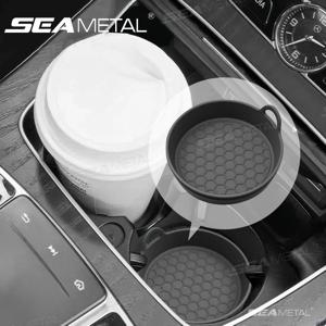 SEAMETAL 미끄럼 방지 자동차 워터 컵 코스터 매트 실리콘 자동차 컵 홀더 패드 삽입 범용 방수 단열 컵 쿠션