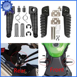 오토바이 발은 가와사키 ZX-6R ZX636 ZZR1400 EX650 ER 6F/6N 9R 10R 12R 14 Z750 S Z800 Z1000 용 페달 앞/뒤 발판에 달려 있습니다.