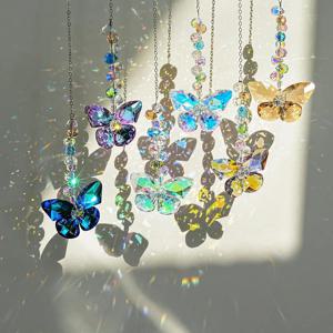 창 매달려 장식품에 대 한 크리스탈 나비 Suncatchers, 레인보우 메이커 태양 포수 실내 야외 파티오 정원 장식 선물