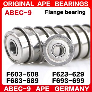 5/10pcs ABEC-9 플랜지 베어링 F683 F608 F684 F685 F686 F688 F693 F694 F695 F696 F698 F604 F605 F606 F607 F624 F625 ZZ 베어링