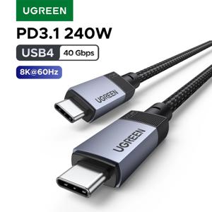 유그린 USB4 USB C to USB C 케이블 40Gbps 8K 240W PD3.1 고속 충전 타입 C 데이터 비디오 케이블 (맥북, 아이폰, 아이패드, 모니터, 도크용)