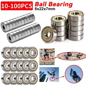 100-10pcs 608ZZ 깊은 홈 볼 베어링 8*22*7/8x22x7 MM 이중 차폐 소형 고 탄소강 단일 행 608ZZ ABEC-7