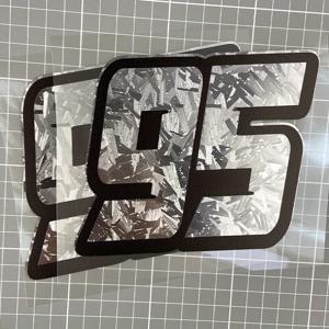 1PC 홀로그램 탄소와 은빛 번호 95 오토바이 스티커 오토바이 연료 탱크 스쿠터 자동차 창에 대 한 방수 비닐