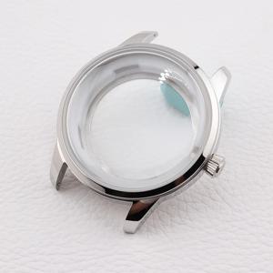 세이코 모드 프레사지 NH34, NH35, NH38 무브먼트에 사용할 수 있는 40mm 칵테일 타임 실버 폴리싱 처리된 기계식 시계 케이스, DIY 시계 케이스 교체용