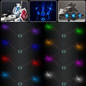 미니 자석 제어 LED 조명 스위치 조명 칩 만화 손으로 만드는 와이어 램프 초고휘도 3가지 모드 DIY 모델 제작 장난감