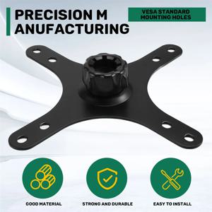 프로모션! 휴대용 모니터 장착 어댑터 브래킷 플레이트, 17mm 볼 헤드 ~ 100x100mm 75x75mm, 벽 장착 암 마운트 범용