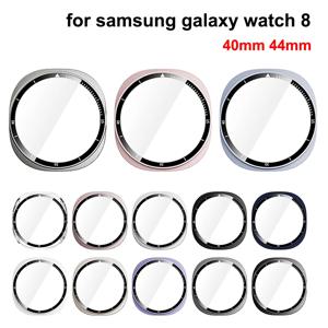 삼성 갤럭시 워치 8/9 44mm 40mm용 강화유리+PC 커버, 갤럭시 워치 8/9용 전체 보호 범퍼 케이스