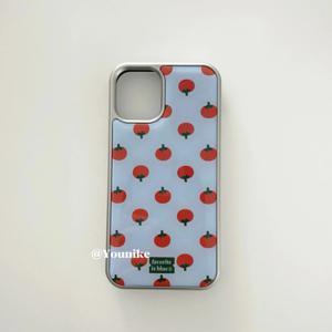 인스 풀스크린 토마토 여름 블루 폰 케이스 (아이폰 16, 15, 14, 13, 12, 11 Pro MAX, 16E, XR, XS MAX, 7, 8, 14 Plus, Y2K 커버)