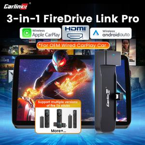 CarlinKit FireDrive Link Pro 무선 CarPlay 어댑터 (아마존 Fire TV 스틱, HDMI, 안드로이드 오토, 차량용 TV 메이트, 비디오 스트리밍 박스용)