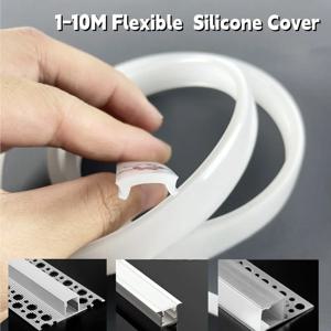 U자형 구부릴 수 있는 LED 알루미늄 프로파일 실리콘 커버 채널 샹들리에 DIY 선형 교체 가능 램프쉐이드 스트립 바 조명