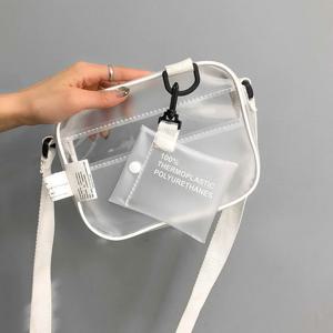 캐주얼 PVC 투명 가방 여성 크로스 바디 가방 젤리 작은 전화 가방 숄더 백 핸드백 카드 홀더 투명 숙녀 지갑