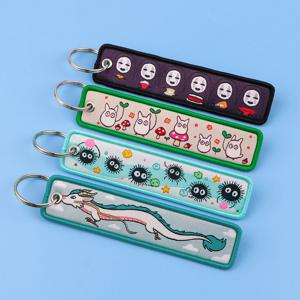 클래식 애니메이션 영화 남녀 공용 자수 키 태그 열쇠고리 자동차 오토바이 키링 제트 태그 액세서리