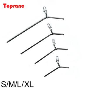 Topranc 12Pcs Anti Tangle 바다 낚시 액세서리 낚시 밸런스 황동 튜브 커넥터 L 자형 붐 액세서리 크기 5/7/9/12CM