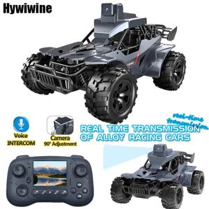 카메라가 장착된 RC카 LCD 리모컨 FPV 실시간 전송 고속 2.4g 원격 조종 자동차 음성 채팅 장난감 어린이 및 성인용