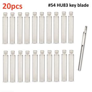 20개/묶음 # 54개의 미가공 HU83 리모트 키 블랭크 플립 VVDI KEYDIY 리시 Xhorse KD 블레이드 시트로엥 C3/C4L/C5 푸조 301/307/308/408용