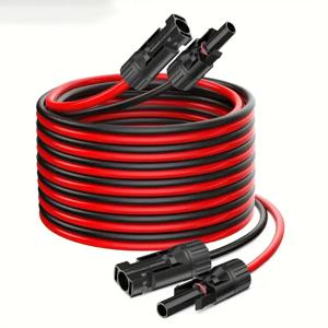 236인치/6M 태양광 패널 연장 케이블 14AWG RV 발전소용 암수 커넥터가 있는 태양광 연장 케이블 키트