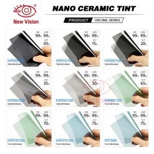 50cmX400cm 자동차 창문 틴트 필름 프라이버시 필름 IRR100% 나노 세라믹 선쉐이드 스티커 창문 커버 UV 보호 자동차 유리 필름