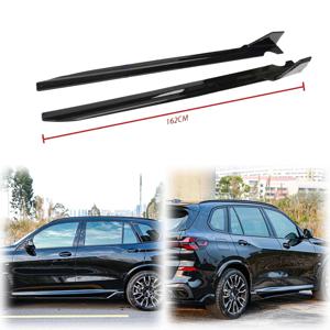 2019년부터 2025년까지 BMW X5 G05 M 스포츠 MP 스타일 자동차 사이드 스커트 익스텐션 사이드 도어 범퍼 립 에이프런 바디 키트 글로스 블랙