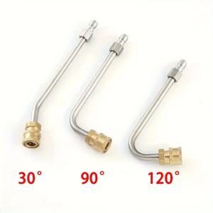 헤비 듀티 금속 고압 세척기 연장봉 30 ° /90 ° /120 °   벤드 헤드 1/4인치 퀵 커넥트 - 다목적 청소 액세서리
