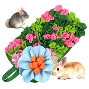 토끼, 고슴도치, 기니피그, 쥐에게 적합한 소형 동물 먹이 매트 인터랙티브 귀여운 꽃무늬 디자인 재미있는 먹이 매트