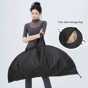 블랙 지퍼 수납 가방 발레 튜튜용 비닐 방수 핸드백 백팩 공연용 댄스 튜튜 스커트 보관 가방
