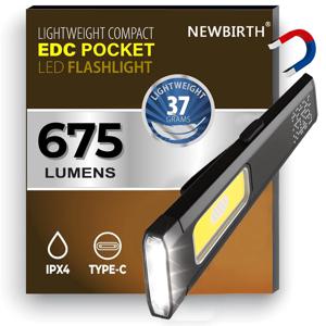 LED COB 키체인 플래시라이트 USB-C 충전식 650LM 휴대용 EDC 토치 라이트 포켓 랜턴 플러드 비상용 자석 작업등
